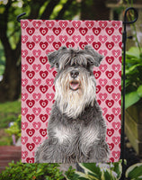 Hearts Love and Valentine's Day Schnauzer Flag Garden Size KJ1192GF