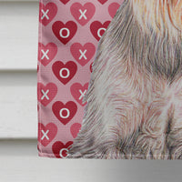 Hearts Love and Valentine's Day Schnauzer Flag Canvas House Size KJ1193CHF