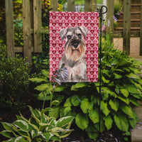 Hearts Love and Valentine's Day Schnauzer Flag Garden Size KJ1193GF