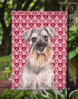 Hearts Love and Valentine's Day Schnauzer Flag Garden Size KJ1193GF