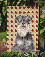Fall Leaves Schnauzer Flag Garden Size KJ1206GF