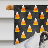 Bulldog English Candy Corn Halloween Portrait Flag Canvas House Size