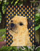 Border Terrier Candy Corn Halloween Portrait Flag Garden Size