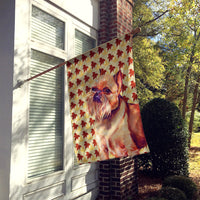 Brussels Griffon Fall Leaves Portrait Flag Canvas House Size