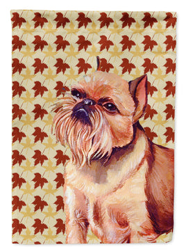 Brussels Griffon Fall Leaves Portrait Flag Canvas House Size