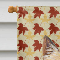 Cairn Terrier Fall Leaves Portrait Flag Canvas House Size
