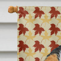 Cavalier Spaniel Fall Leaves Portrait Flag Canvas House Size