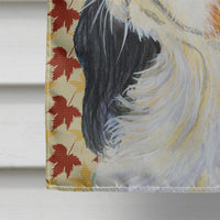 Cavalier Spaniel Fall Leaves Portrait Flag Canvas House Size