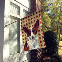 Corgi Fall Leaves Portrait Flag Canvas House Size