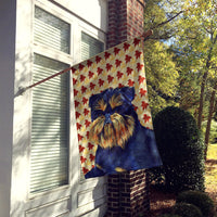 Brussels Griffon Fall Leaves Portrait Flag Canvas House Size