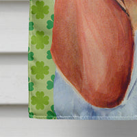 Basset Hound St. Patrick's Day Shamrock Portrait Flag Canvas House Size