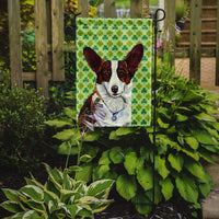 Corgi St. Patrick's Day Shamrock Portrait Flag Garden Size