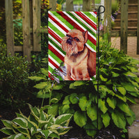 Brussels Griffon Candy Cane Holiday Christmas  Flag Garden Size