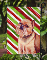 Brussels Griffon Candy Cane Holiday Christmas  Flag Garden Size