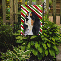 Cavalier Spaniel Candy Cane Holiday Christmas  Flag Garden Size