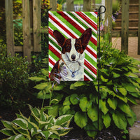 Corgi Candy Cane Holiday Christmas  Flag Garden Size