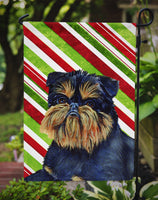 Brussels Griffon Candy Cane Holiday Christmas  Flag Garden Size