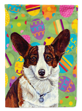 Corgi Easter Eggtravaganza Flag Garden Size