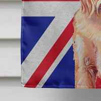 Brussels Griffon with English Union Jack British Flag Flag Canvas House Size LH9466CHF