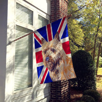 Cairn Terrier with English Union Jack British Flag Flag Canvas House Size LH9472CHF