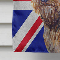 Cairn Terrier with English Union Jack British Flag Flag Canvas House Size LH9472CHF
