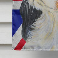 Cavalier Spaniel with English Union Jack British Flag Flag Canvas House Size LH9476CHF