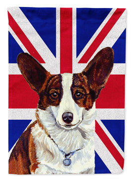 Corgi with English Union Jack British Flag Flag Garden Size LH9485GF