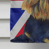 Brussels Griffon with English Union Jack British Flag Flag Canvas House Size LH9505CHF