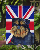 Brussels Griffon with English Union Jack British Flag Flag Garden Size