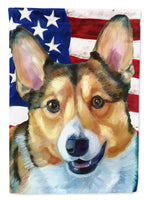 Corgi USA Patriotic American Flag Flag Canvas House Size LH9546CHF
