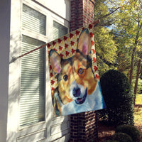 Corgi Fall Leaves Flag Canvas House Size LH9560CHF