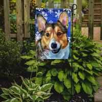 Corgi Winter Snowflakes Holiday Flag Garden Size LH9588GF