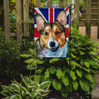 Corgi with English Union Jack British Flag Flag Garden Size LH9602GF