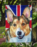 Corgi with English Union Jack British Flag Flag Garden Size LH9602GF