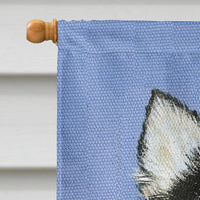 Chihuahua in blue Flag Canvas House Size MH1016CHF