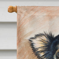Chihuahua Long Hair Flag Canvas House Size MH1035CHF