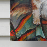 Cecilia Chihuahua Long Hair  Flag Canvas House Size MH1039CHF