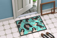 Black and White English Springer Spaniel Indoor or Outdoor Mat 24x36