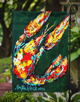 Craw Baby on Green Crawfish Flag Garden Size MW1194GF