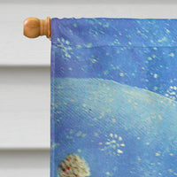Blue Snow Baby Snowman Flag Canvas House Size PJC1007CHF