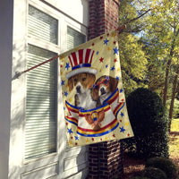 Beagle USA Flag Canvas House Size PPP3017CHF