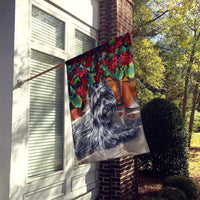 Cairn Terrier Geraniums Flag Canvas House Size PPP3052CHF