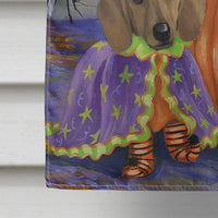 Dachshund Halloween Haunted House Flag Canvas House Size PPP3082CHF