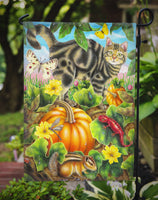 Cat Fuzzy in the Pumpkin Patch Flag Garden Size PRS4016GF
