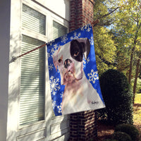Cooper Winter Snowflakes Boxer Flag Canvas House Size RDR3003CHF