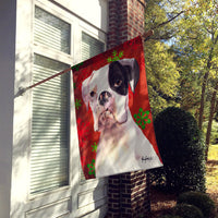 Cooper Red Snowflakes Boxer Flag Canvas House Size RDR3004CHF