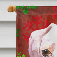 Cooper Red Snowflakes Boxer Flag Canvas House Size RDR3004CHF
