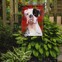Cooper Red Snowflakes Boxer Flag Garden Size RDR3004GF