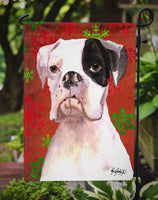 Cooper Red Snowflakes Boxer Flag Garden Size RDR3004GF