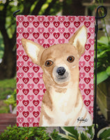 Chihuahua Love and Hearts Flag Garden Size RDR3014GF